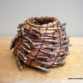 Pine needle coiled pot - sold