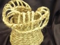 Twined harakeke pot