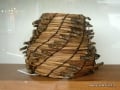 Pine needle coiled pot sold