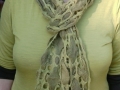 Deflected double weave scarf