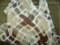 Deflected double weave scarf
