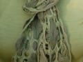 Deflected double weave scarf
