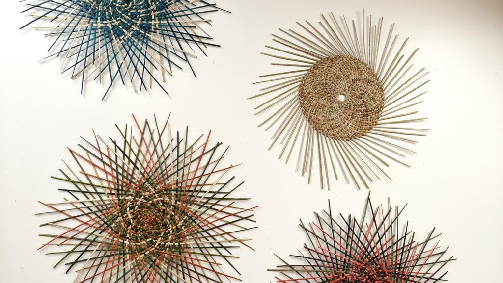Glimpse of four circular works submitted to Riversdale Arts exhibition 2026